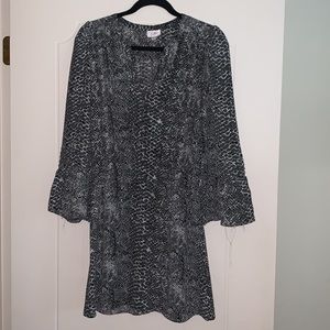 Parker snake print gray dress